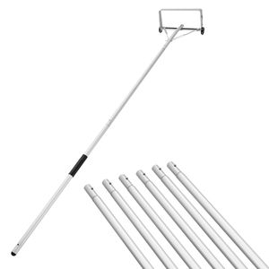 Rastrello da Neve Leggero con Lama in Alluminio da 18,5 Pollici e Ruote Raschiatrici Regolabili da 5,2-30 Piedi, Strumento Efficiente per la Rimozione della Neve - Product Image 1