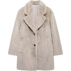 Manteaux en fourrure de qualité supérieure, élégants et chauds pour l'hiver, épais, doux, en peluche, manteaux d'extérieur tendance, manteaux en fausse fourrure - Product Image 1