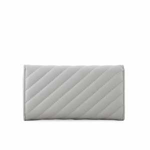 กระเป๋าและเคสเครื่องสำอางแบบกระเป๋าสตางค์ P70749ลำลองสีเทาของผู้หญิง - Product Image 1