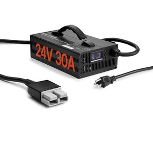Caricabatterie Intelligente Completamente Automatico 24V 30A per Carrelli Elevatori, Caricatore a Mantenimento di Carica 24 Volt con Connettore Anderson per Batterie al Piombo-Acido - Product Image 3
