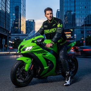 Men's Black Green <b>Racing</b> <b>Jacket</b> Motorsport Letterman Bomber <b>Jacket</b> Embroidered Streetwear Wholesale Apparel - Product Image 6