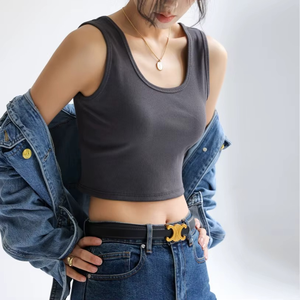 Débardeur de sport personnalisé pour femme, sans manches, séchage rapide, respirant, écologique, pour la course à pied, le yoga, en polyester/coton - Product Image 4