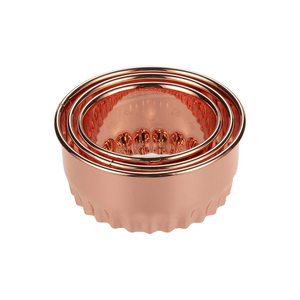 Cortadores de Galletas de Cobre con Forma de Flor, Árbol y Mariposa, Aptos para Horno, Juego de 3 Piezas, Brillantes - Product Image 5