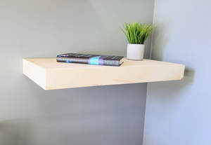 Estante flotante de pared de madera maciza de arce y pino, minimalista, para exhibición y almacenamiento, para sala de estar y dormitorio. - Product Image 4