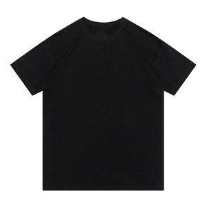 เสื้อยืดคอกลมแขนสั้นผ้าฝ้ายแท้ 180 กรัม สำหรับผู้ชาย ดีไซน์พิมพ์ลายปักโลโก้ OEM ตามสั่ง สีพื้น เรียบง่าย สวมใส่ได้หลากหลาย เหมาะสำหรับฤดูร้อน - Product Image 1