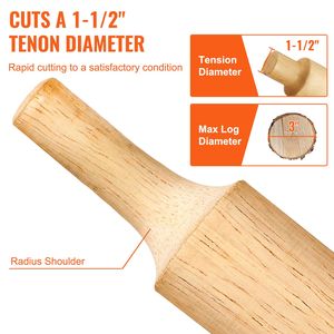 Cortador de Madera de Aluminio y Acero de Primera Calidad, Cuchillas Curvas Dobles con Tornillos de Botón, Cortador de Espigas de 1.5''/38mm de Diámetro - Product Image 4