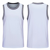 Camiseta de Baloncesto Transpirable de Secado Rápido 100% Poliéster al por Mayor, Camiseta sin Mangas de Malla para Hombre, Logotipo Personalizado, Color Personalizado, Deportes de Verano