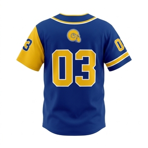 Camiseta de Béisbol Sublimada para Jóvenes, con Botones al Frente, de Poliéster, Transpirable, Uniforme para Prácticas y Juegos de Equipo - Product Image 6