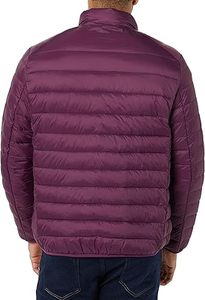 Vestes matelassées en toile de couleur violet brillant de haute qualité, respirantes, avec logo personnalisé sur le devant, matelassées, surdimensionnées, pour hommes - Product Image 4
