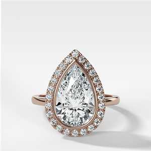 Bague de fiançailles solitaire en or massif 14 carats avec diamant IGI 5 carats, taille poire, cultivé en laboratoire, sertissage cathédrale, bijou de demande en mariage en forme de goutte d'eau - Product Image 5
