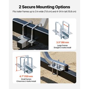 2 Pezzi Guide per Rimorchi Barche in Acciaio ad Alta Durezza, Larghezza Regolabile 1.2 con Cuscinetti di Supporto Spessi, Guide per Rimorchi Acquatici - Product Image 6