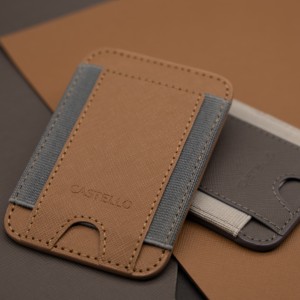 Hot Pick Castello Saffiano Cuir RFID Magnétique Téléphone Titulaire De La Carte Cas Haute Qualité Ouvert Lumière Marron Vert Foncé Lumière - Product Image 4