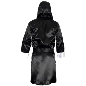 High Quality Light Weight Blue Color Boxing <b>Robe</b> Breathable All Seasons OEM Custom Logo & Label Full Length Boxing <b>Robe</b> <b>Hood</b> - Product Image 4