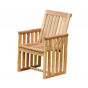 Sillón de Madera de Teca Natural con Listones, Moderno, para Jardín o Patio - Product Image 1