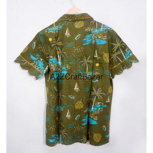 Hermoso y Moderno Conjunto de Pijama de Algodón 100% Hecho a Mano en India, Estampado Digital Floral, Suave, Romántico, Lujoso, Vintage - Product Image 3