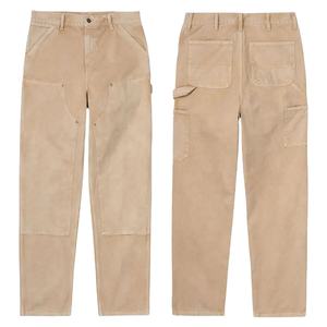 LOGO personalizado 100% pantalones de algodón Casual Denim Cargo pantalones de tela Jogger pantalones 2026 - Product Image 3