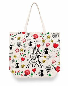 กระเป๋าผ้าแคนวาส Paris Urban Tote คุณภาพพรีเมียม สินค้าขายส่งยอดนิยม กระเป๋าถือผู้หญิง รับทำโลโก้  ใช้งานได้หลากหลาย แฟชั่นทันสมัย ดีไซน์เรียบง่าย - Product Image 1