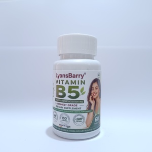 Lyonsbarry Vitamine B5 Acide Pantothénique Capsules Molles pour Adultes Énergie Métabolisme Santé de la Peau Améliore l'Immunité Haute Puissance 60 - Product Image 1