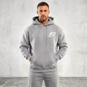 Custom Logo Oversized Heavyweight Cotton Hoodies Plus Size Men's Fleece Pullover Drawstring Relaxed Fit Streetwear Wear Hoodie - Product Image 3