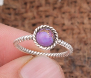 925 Sterling Silver Bezel Setting Black Onyx Round Wedding <b>Ring</b> Wholesale Birth Gemstone Gift for Women - Product Image 2