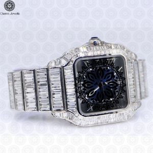 Charm Jewells Montre mécanique analogique de luxe pour homme en acier inoxydable avec verre cristal, cadran de 40 mm, résistance à l'eau 10 bars, date automatique - Product Image 4