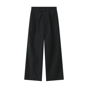 New Style Casual Lightweight High-Waist Breathable Canvas <b>Trousers</b> Straight Wide Leg Loose Baggy for <b>Men</b> - Product Image 3