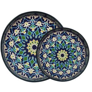 Fancy Customized <b>Sticker</b> Printed Mango Wooden Serving Tray Stylish Round Snacks Platter and Dinnerware Serving Trays for Sell - Product Image 6