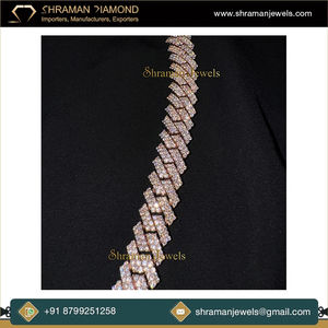 Rapper 18.5mm 22inch 925 <b>Silver</b> Rhodium Plated Moissanite Diamond Custom Miami Cuban Link Chain <b>Necklace</b> Hip-Hop Wedding - Product Image 4