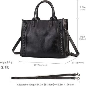 Sac à bandoulière élégant et tendance pour femme, sac à main en cuir de vachette véritable, fabrication artisanale, vente en gros, OEM personnalisé, sac fourre-tout pour femme - Product Image 3