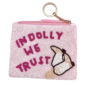 White <b>Seed</b> Beaded Coin Money Purse Makeup Bag handmade accessory colorful beaded pouch - Product Image 5