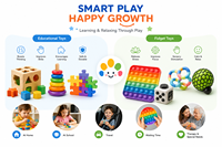 Jouet sensoriel amusant en TPR pour bébé, anti-stress, relaxation, cadeau amusant, jouets moelleux unisexes