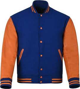 Vestes varsity pour hommes, coupe slim, design élégant, uni, sans motifs, 100% laine, veste d'hiver, style letterman - Product Image 1
