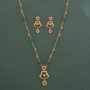 ชุดจี้มรดกโบราณพร้อม231878เคลือบทอง - Product Image 1