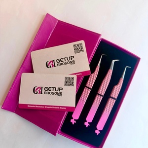 ขายส่ง GETUP BROSONS IMPEX แหนบต่อขนตาปลายโค้ง 90 องศา สีเงินเคลือบผงสองสี  ทำจากสแตนเลสสตีล - Product Image 3