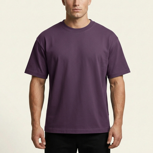 Custom <b>Men</b> Oversized Cotton T <b>Shirt</b> Heavyweight Crew Neck Blank Streetwear Private Label Manufacturer - Product Image 1