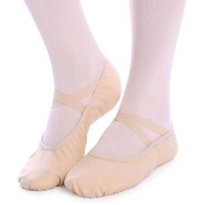 Prix de gros, chaussons de ballet roses de haute qualité, sortie d'usine, chaussures de ballet élastiques, souples et respirantes pour filles, fabriquées au Pakistan - Product Image 2