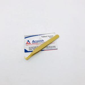 Aroosh Corp Gold Tip Crema recubierta 90 grados Volumen ruso Extensión de pestañas Pinzas Profesional Acero inoxidable Diamond Grip - Product Image 3