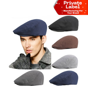 Wholesale Premium Ladies Baker Boy <b>Cap</b> Fashion Chain Detail Newsboy Hat OEM OEM Custom Women <b>Vintage</b> Newsboy <b>Cap</b> Solid Color - Product Image 1