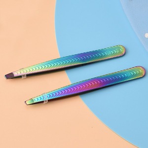 Pinzas de Depilación Dobles Negras Personalizadas, Pinzas de Acero Inoxidable para Cejas, Herramientas de Precisión para el Cuidado de las Cejas, Pinzas de Belleza para Cejas - Product Image 5