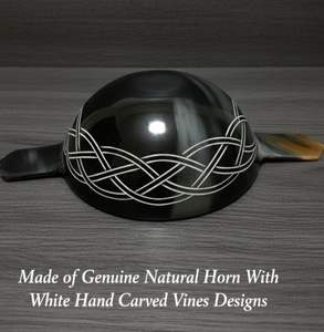 Grand Bol en Corne Naturelle avec Poignées pour la Cuisine, Décoration ou Service Alimentaire pour Fêtes – Offre Spéciale – Bol à Fruits et Salades en Corne - Product Image 2