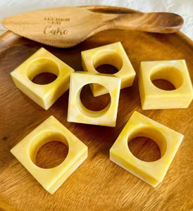 Wood Resin Napkin <b>Rings</b> Round Table Decor Handcrafted Dinner Napkin Holders for Wedding Party Home Dining - Product Image 2