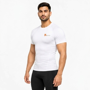 <b>Men</b> Performance <b>Compression</b> T Shirt 240 GSM Spandex Blend Gym Running Tight Fit Quick Dry Sports <b>Top</b> OEM Factory - Product Image 1