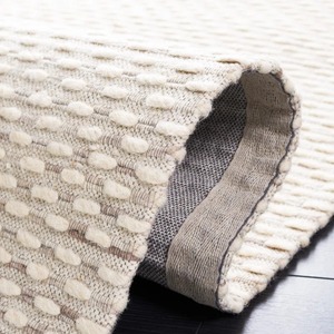 Tapis rectangulaire en coton tissé plat, couleur unie, avec dos antidérapant en caoutchouc, pour la décoration du salon - Product Image 2