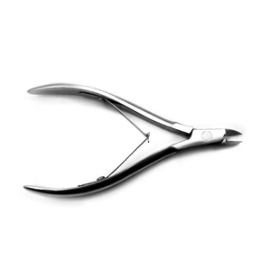 Pince à cuticules mini en acier inoxydable avec logo personnalisé, argentée, coupe-ongles professionnel, outil de manucure et de podologie - Product Image 1