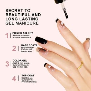 LIMEGIRL Ensemble de vernis à ongles en gel 6 couleurs avec lampe UV et outils, kit parfait pour les débutants en manucure DIY - Product Image 5