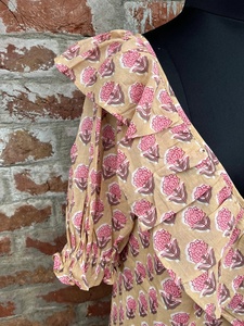 ชุดเดรสฮิปปี้โบฮีเมียนสำหรับฤดูร้อนชุดเดรสแขนยาวผ้าฝ้ายพิมพ์ลายดอกไม้ลำลองปักด้วยความยาวสั้น - Product Image 5