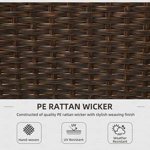 Set di Sedie da Esterno in Rattan PE Bianco Crema con Cuscini in Bambù, Schienale in Vimini per Eventi Sportivi, Appartamenti, Parchi - Product Image 5