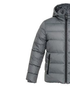 100% Nylon Puffer <b>Jacket</b> with Stand Collar Patchwork Design <b>Waterproof</b> & <b>Winter</b> Ready - Product Image 6