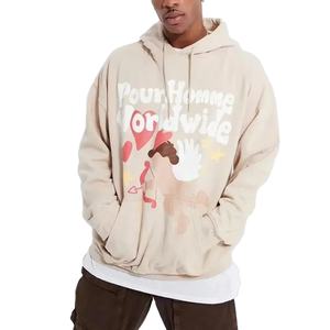 Fabricant de sweats à capuche personnalisé en éponge française 100% coton unisexe surdimensionné avec logo 3D visage intégral sweat à capuche zippé imprimé bouffant - Product Image 1