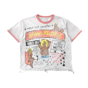 Camiseta de Hombre de Alta Calidad, Talla Grande, Manga Corta, Logotipo Frontal, Cuello Alto, 100% Algodón, Formal, Ecológica, con Ribete en Contraste, Estilo Indie - Product Image 1